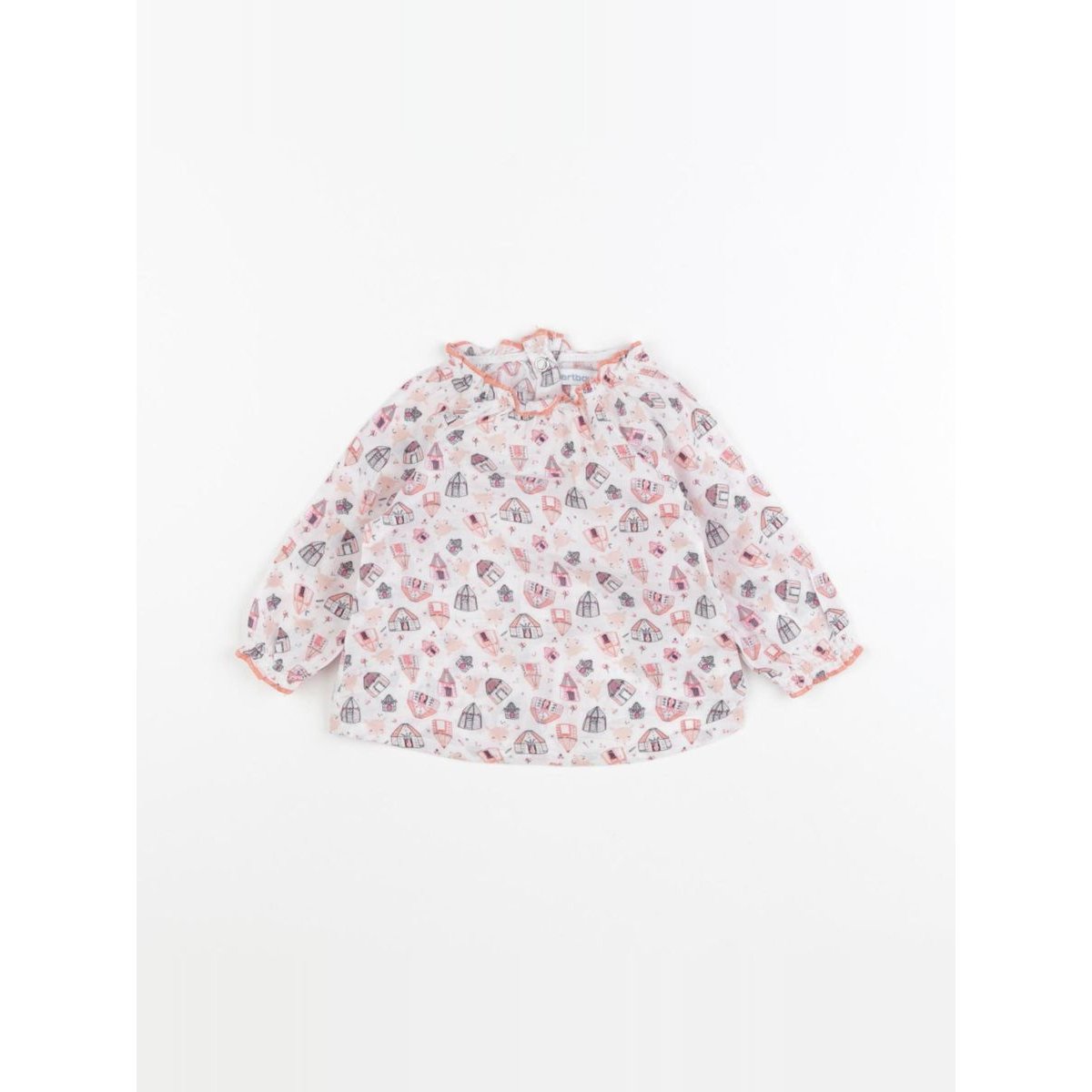 Blouse - Très bon état blanc, orange, VERTBAUDET