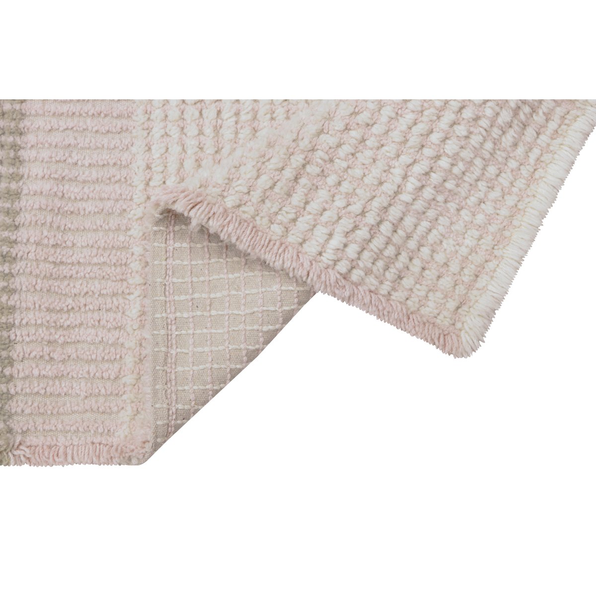 Tapis à laine Rectangulaire KAIA bleu, LORENA CANALS