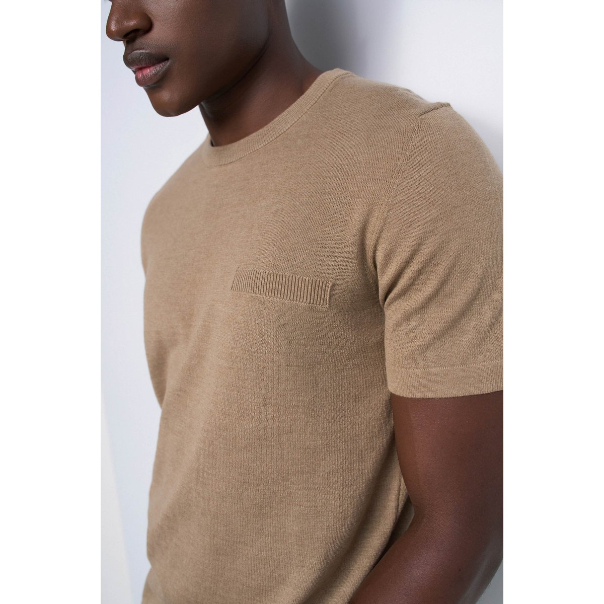 T-SHIRT EN MAILLE TRICOTÉE beige, SALSA JEANS