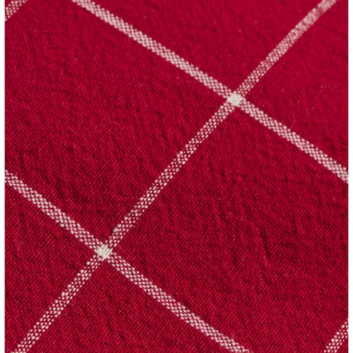 Housse de coussin coton carreaux  Silja rouge, IB LAURSEN