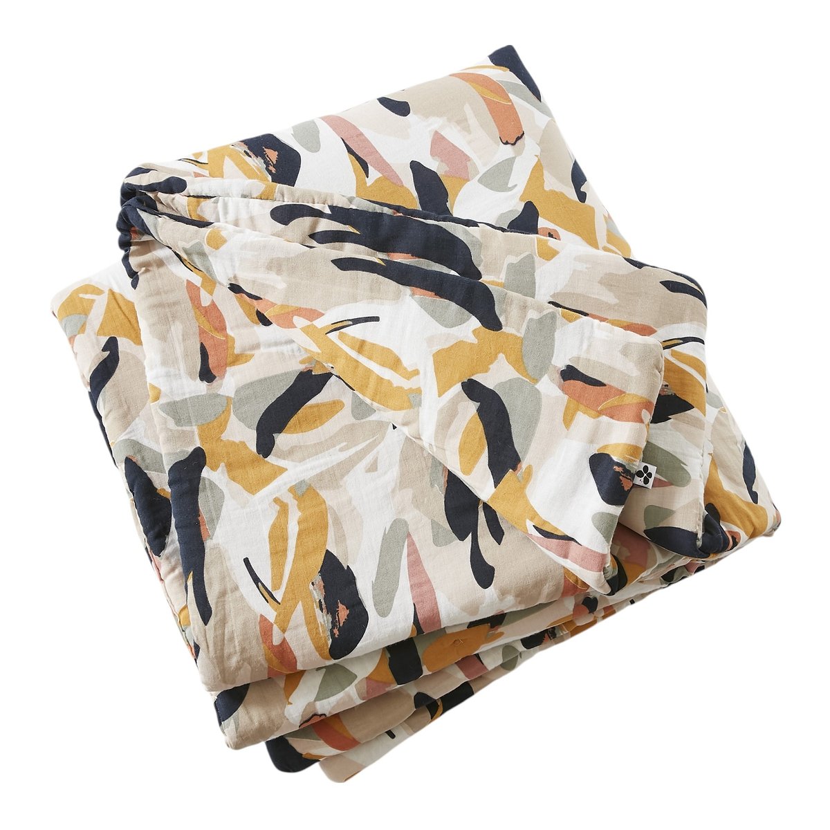 Bout de lit en gaze de coton imprimée JULIA  Confort et style multicolore, EDEN