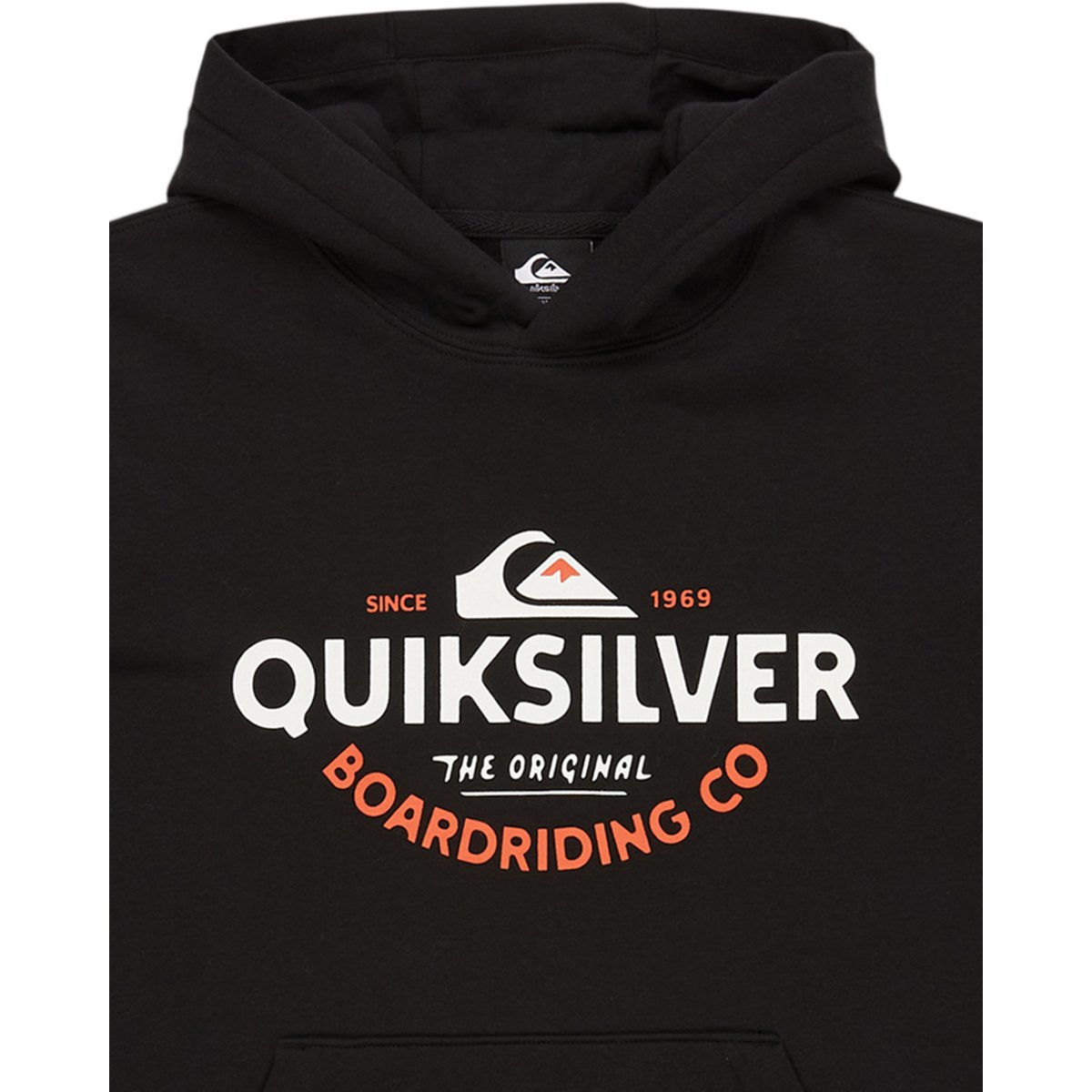 Sweat à capuche TYPED OUT noir black, QUIKSILVER