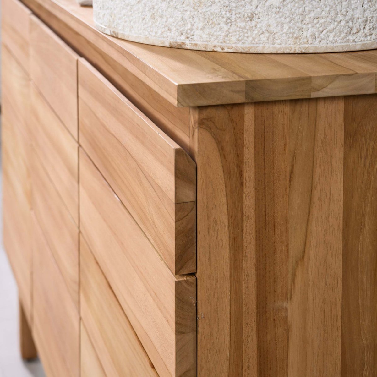 Meuble sous vasque en teck Ananta 120cm naturel, WANDA COLLECTION