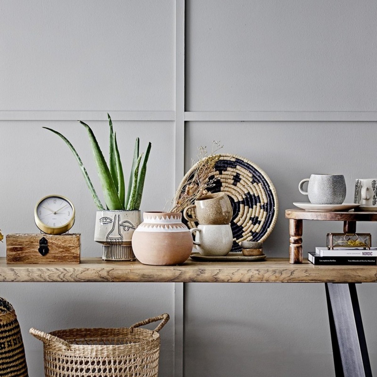 Grand mug rond ADDISON set de 3 multicolore, BLOOMINGVILLE