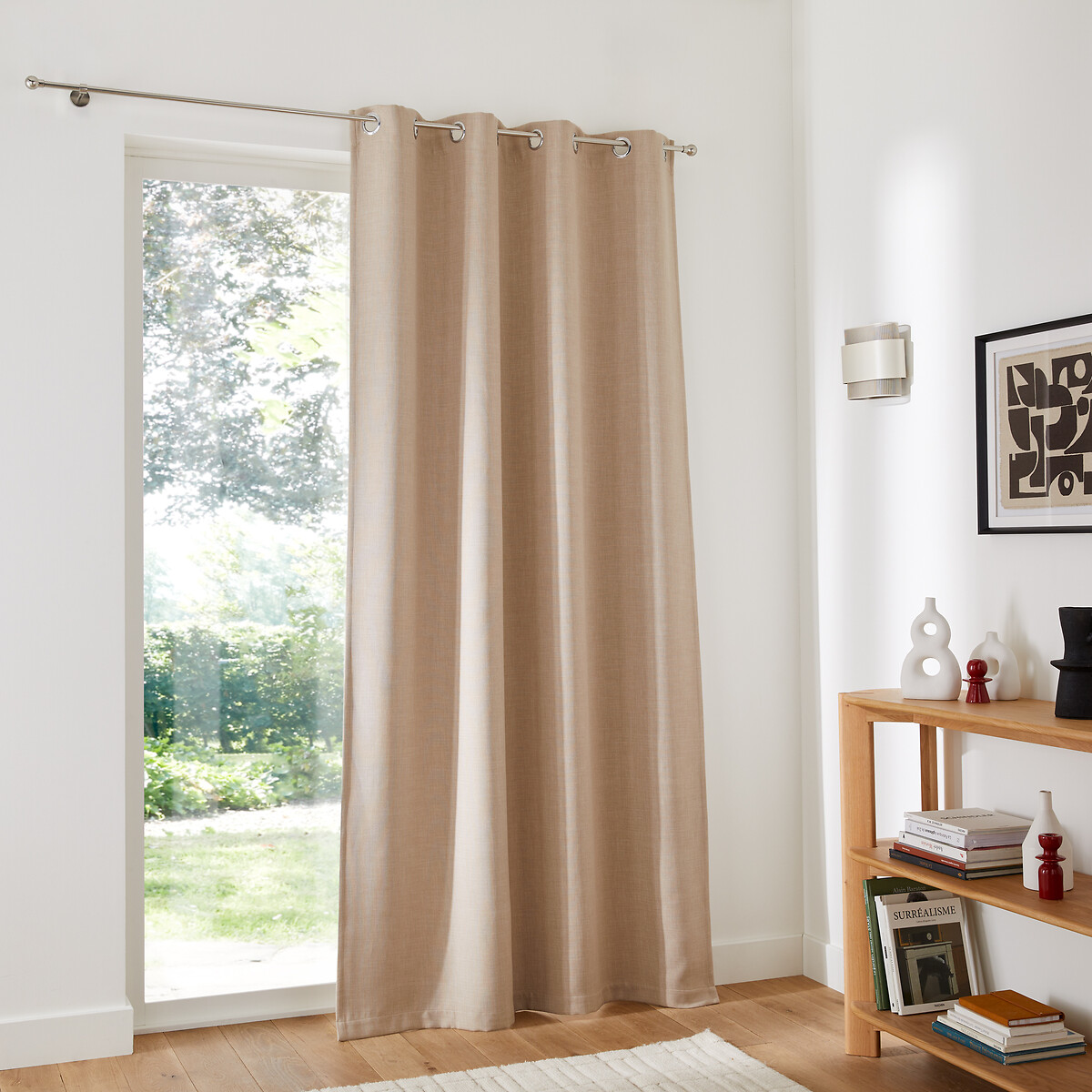 Blackout Curtain with Eyelets, Exurie ecru , LA REDOUTE INTERIEURS
