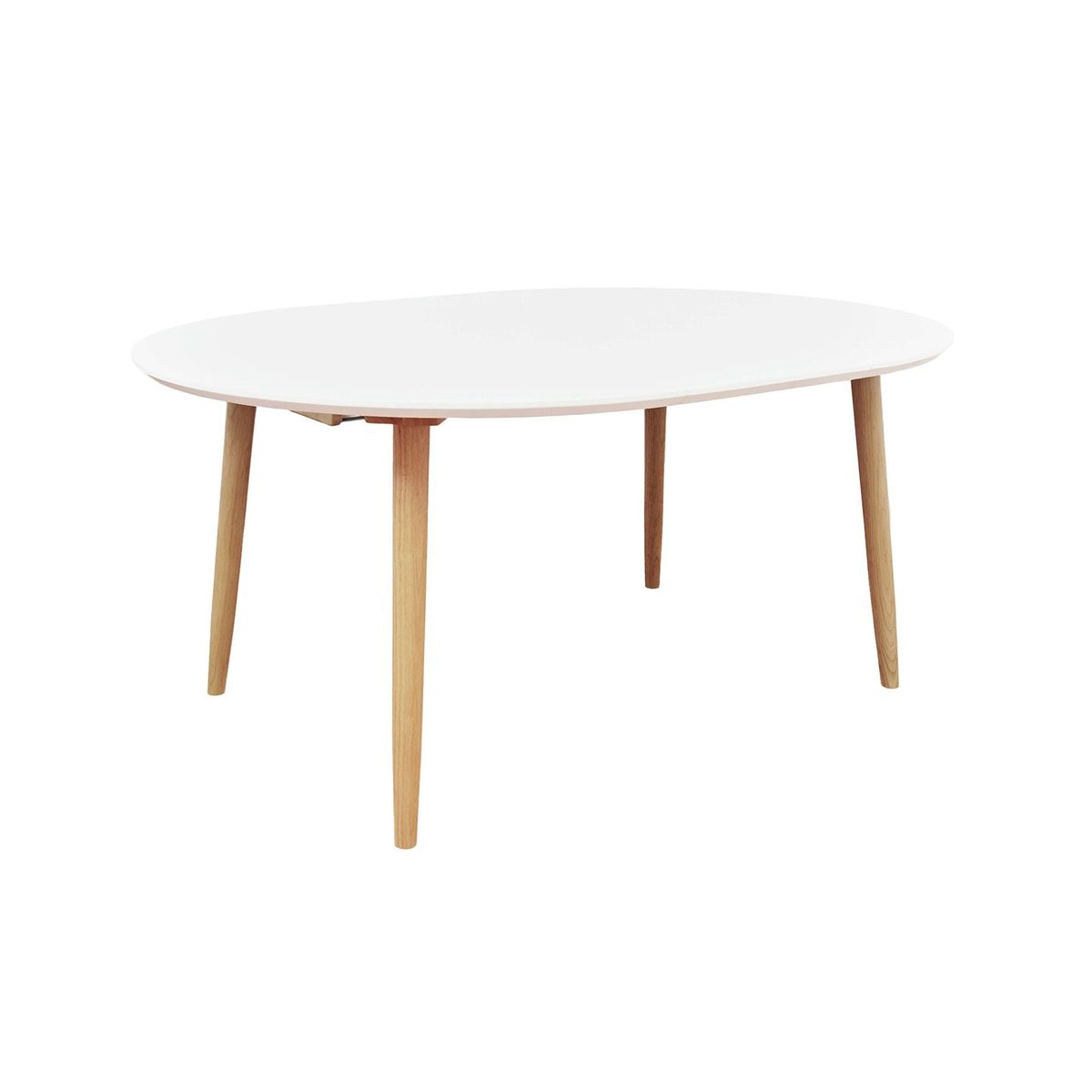 Table repas 100-180 cm  avec 2 allonges blanc, ZAGO