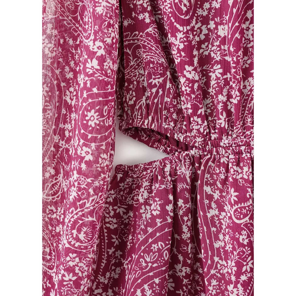 Robe cachemire cut-out grenat, MANGO TEEN