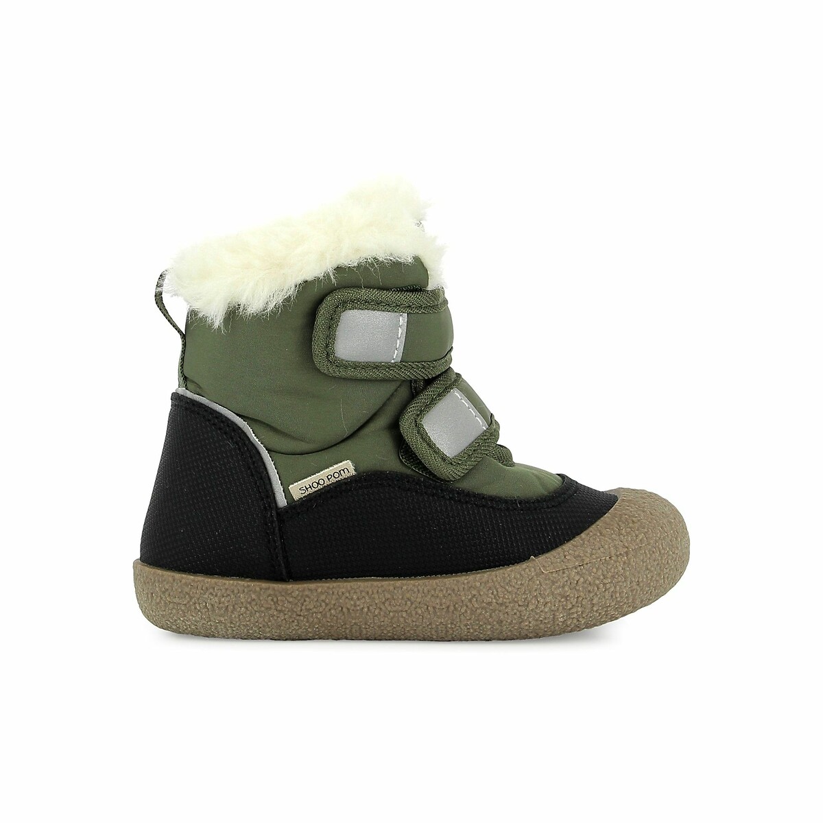 Bottines fourrées Grigri Easy Fur kaki, SHOO POM