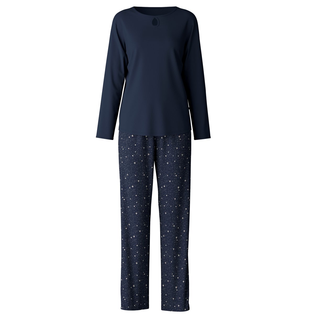 Pyjama manches longues Coton SWEET DREAMS bleu paon, CALIDA