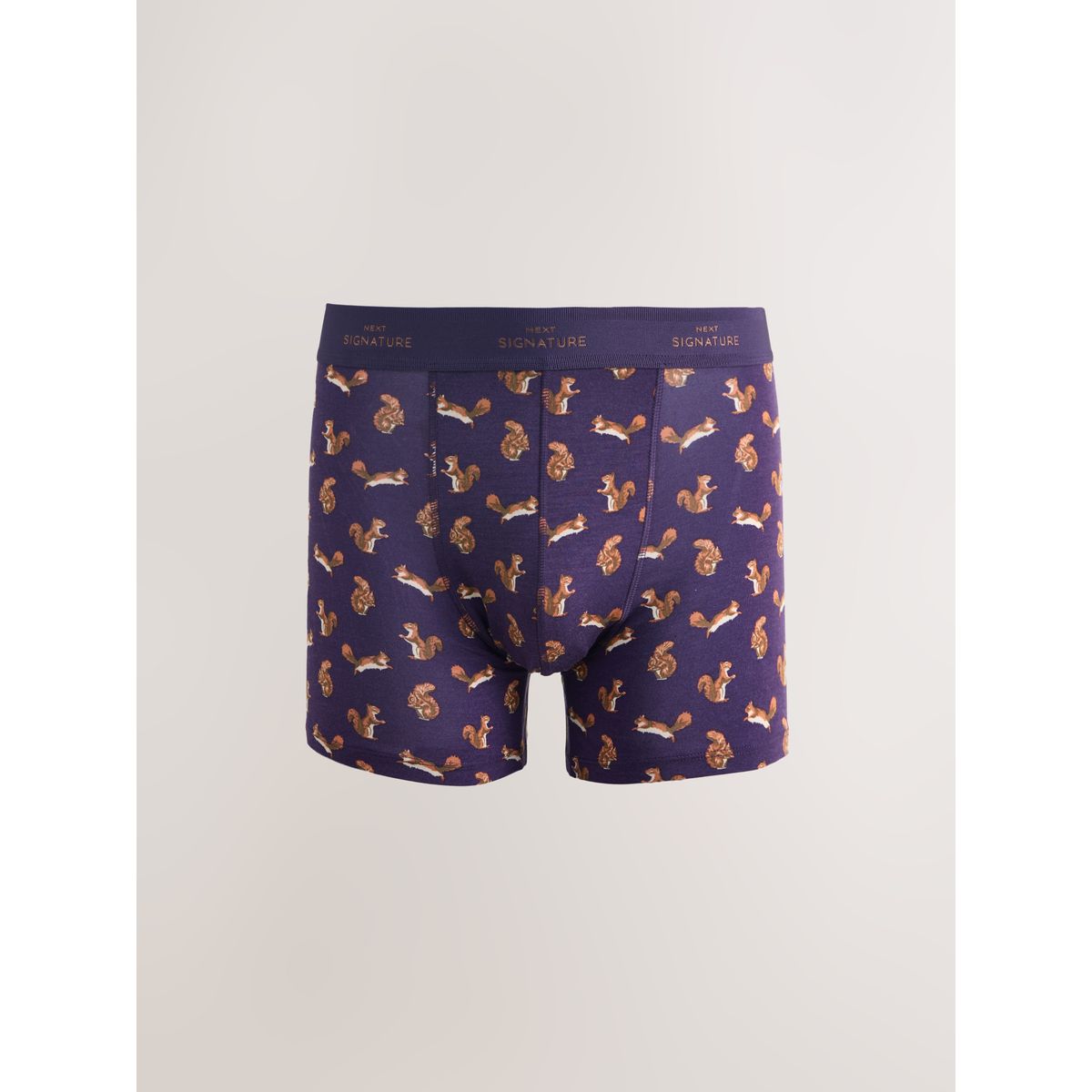 Boxer coton majoritaire, lot de 4 Signature animaux des bois verts/oranges, NEXT