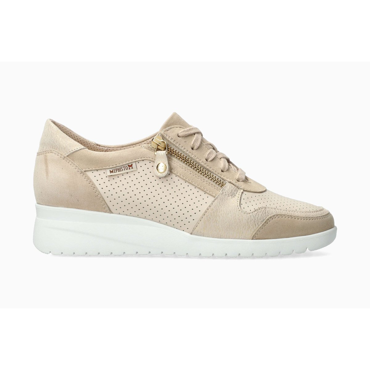 Baskets en cuir IASMINA PERF beige p5149187, MEPHISTO