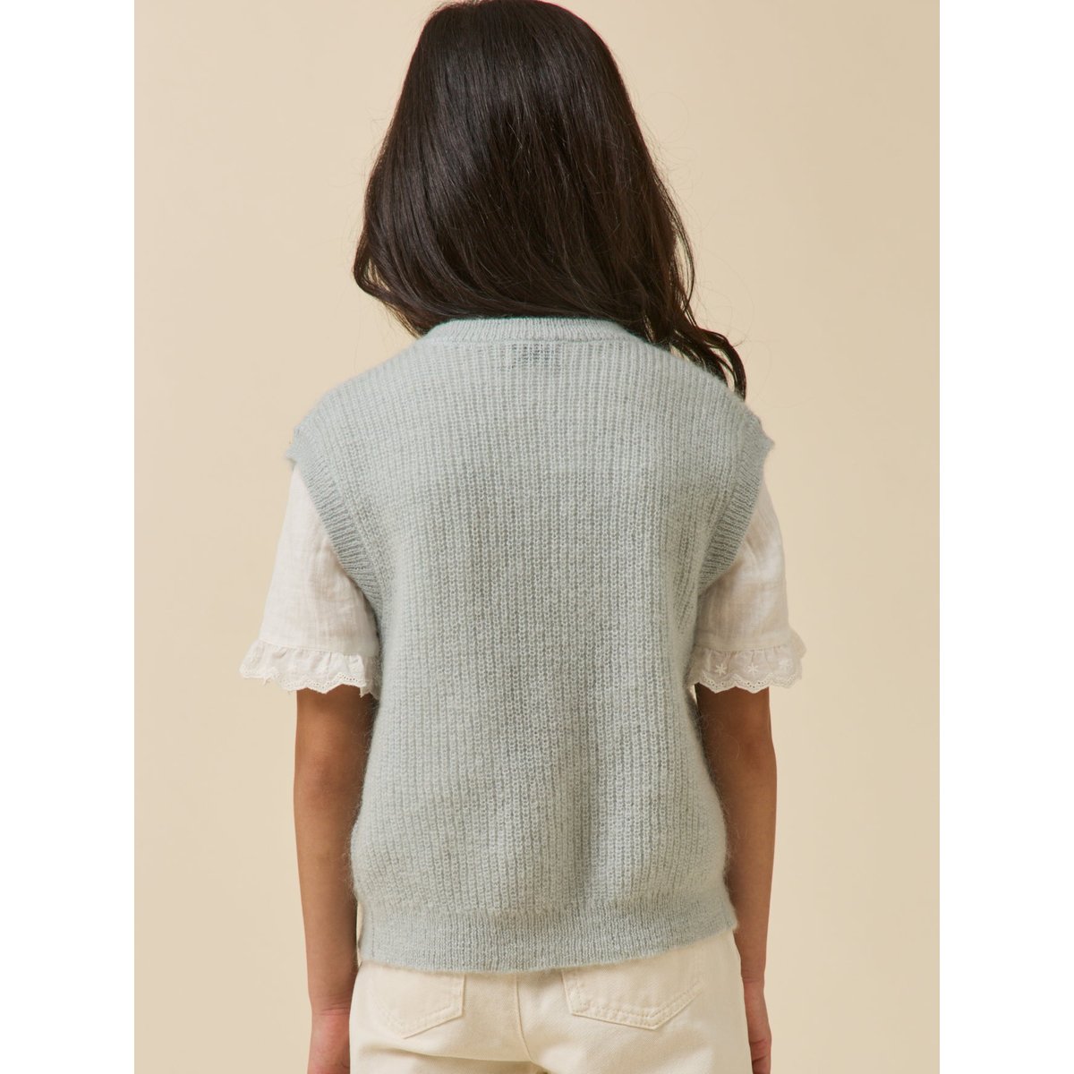 Cardigan laine et mohair vert d'eau, CYRILLUS