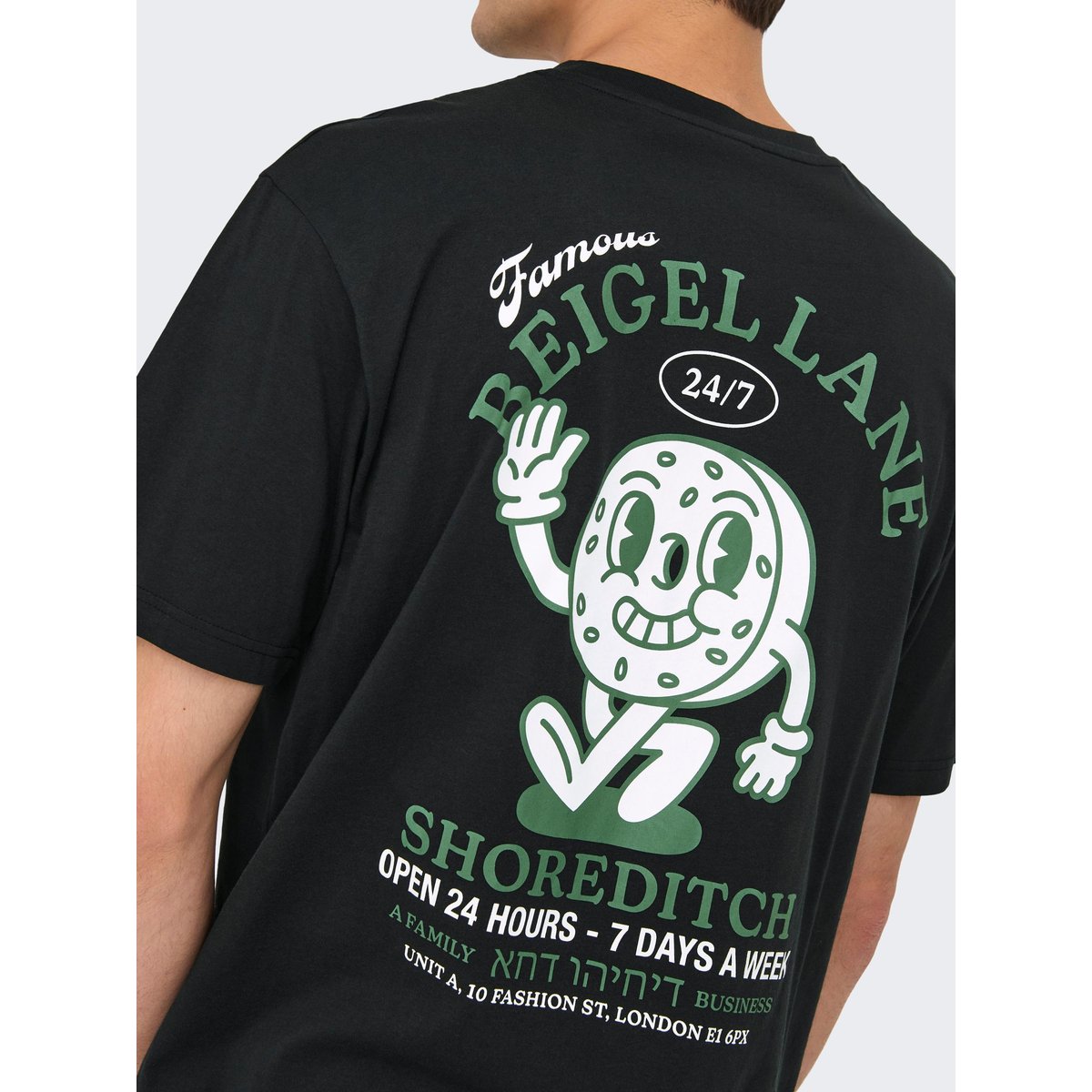T-Shirt jet black, ONLY & SONS