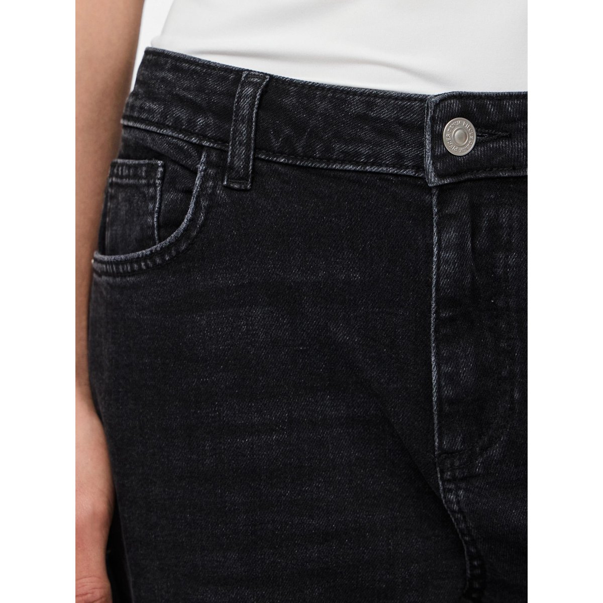 Jean À Coupe Ample black denim, PIECES
