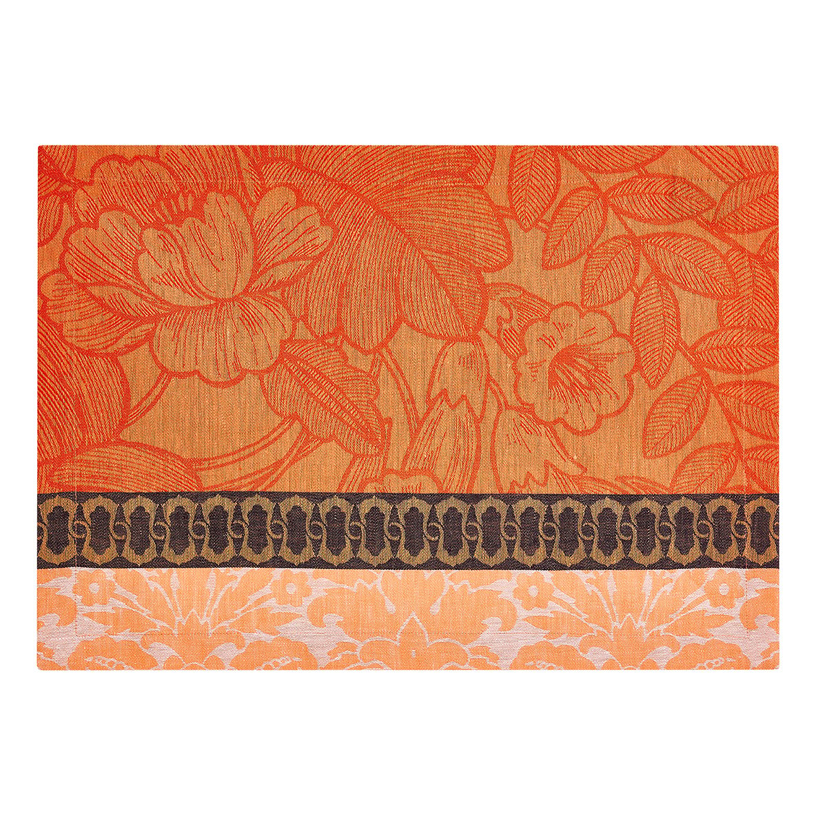 Set de table en Lin, ESCAPADE TROPICALE goyave, LE JACQUARD FRANCAIS