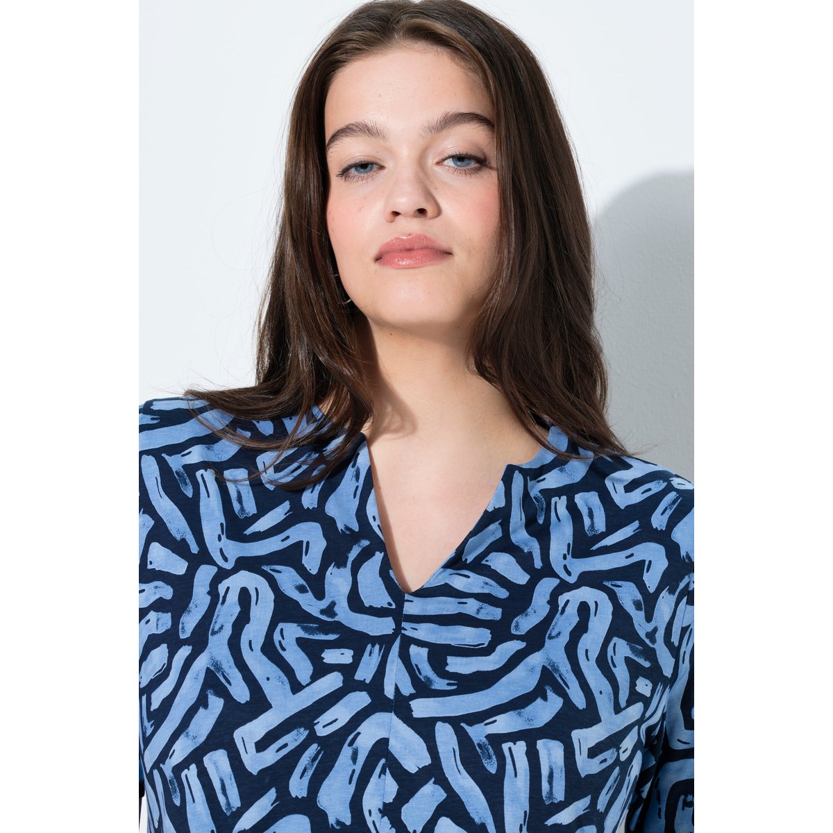 T-shirt en coton bio marine, ULLA POPKEN