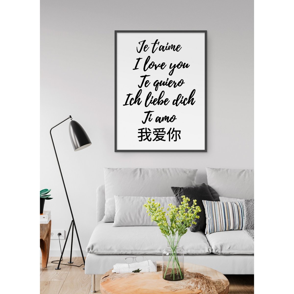 Affiche Je t'aime blanc, L'AFFICHERIE