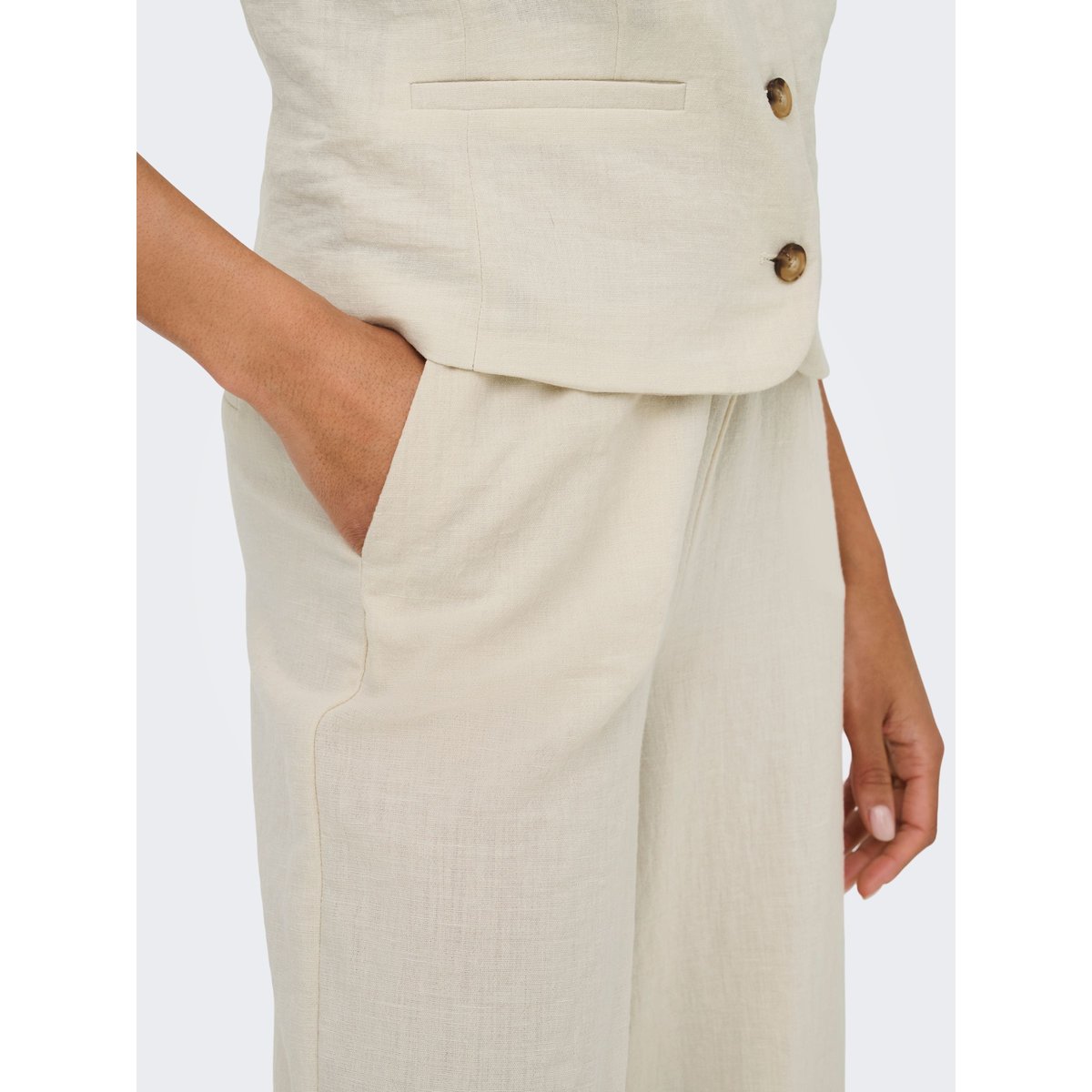 Pantalon À Jambe Large oatmeal, JDY