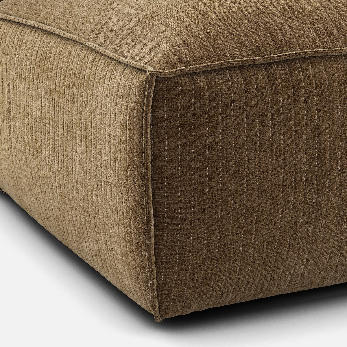Elément récamière droite pour canapé modulable, en velours vintage côtelé, SEVEN bronze, LA REDOUTE INTERIEURS