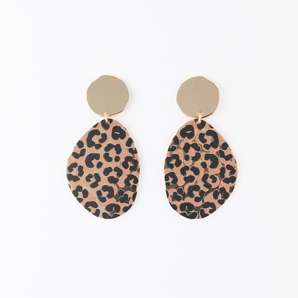 Boucles d'oreilles Balagane imprimé léopard marron, BALABOOSTE