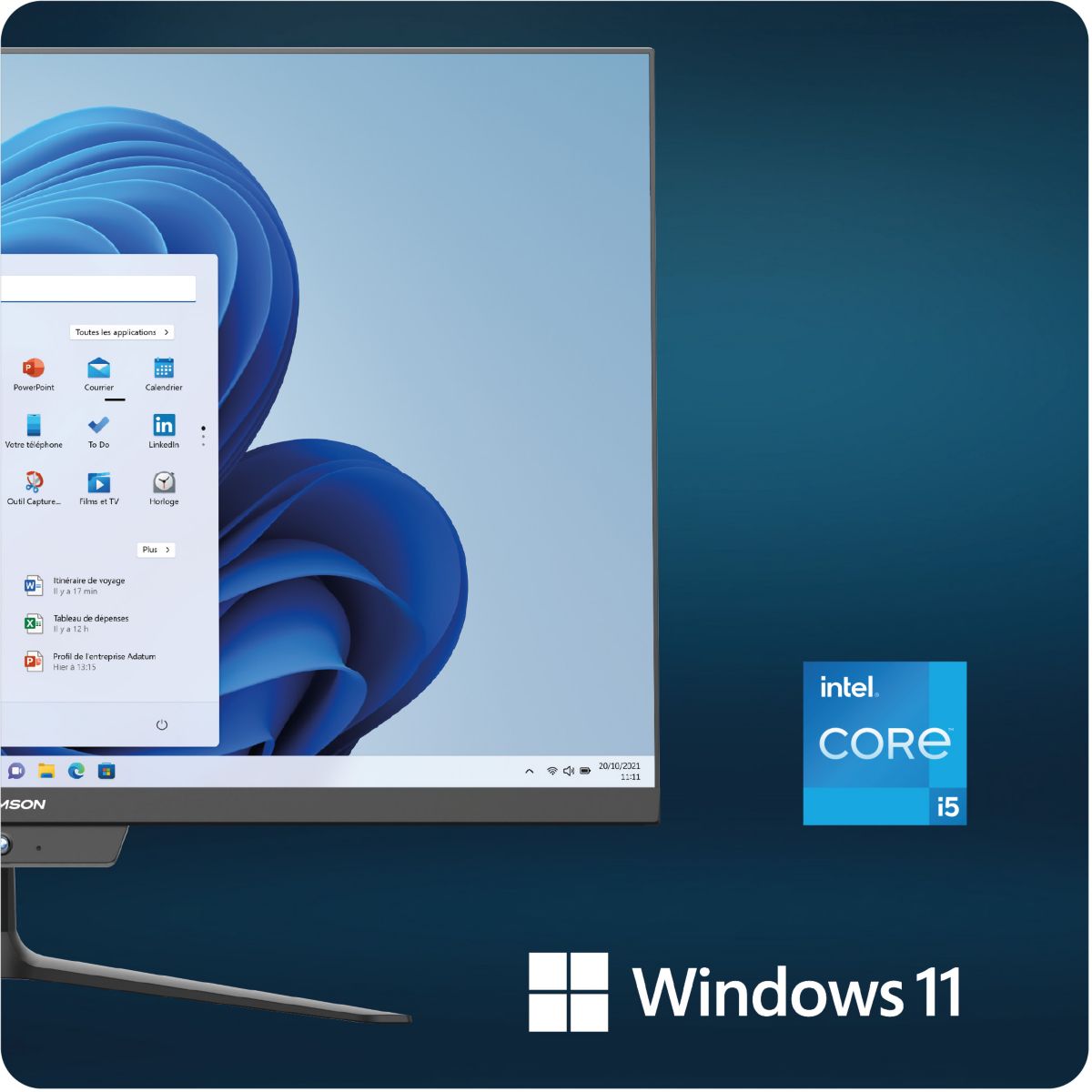 Ordinateur tout-en-un A27I51216BK512C 27" Intel Core i5-12450H 16 Go RAM LPDDR4 SSD 512 Go couleur unique, THOMSON