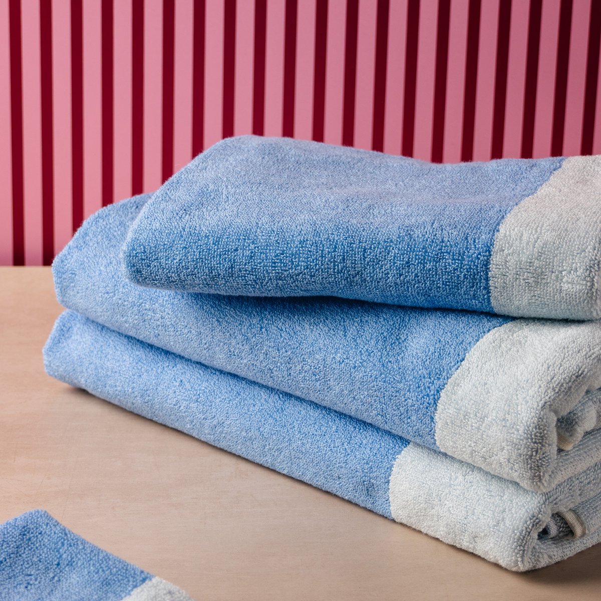 Lot de 2 Serviette De Bain PIXIE bleu, ONA