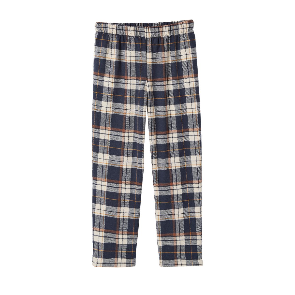 Pyjama castor avec bas en flanelle bleu fonce, VERTBAUDET