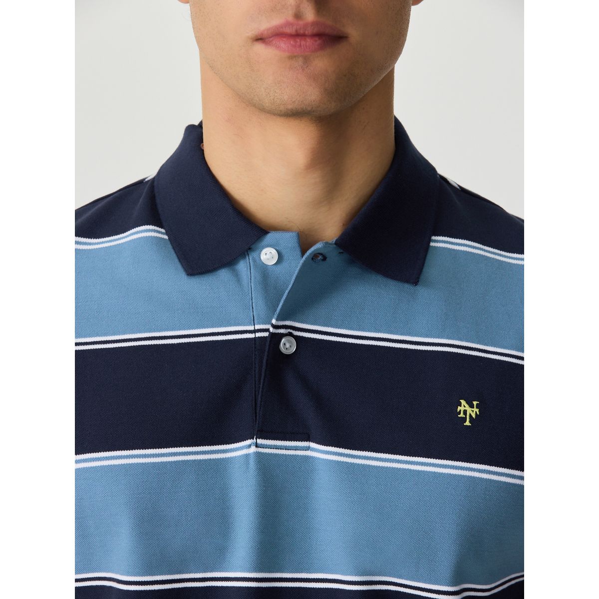 Polo à rayures horizontales bleu, NEXT