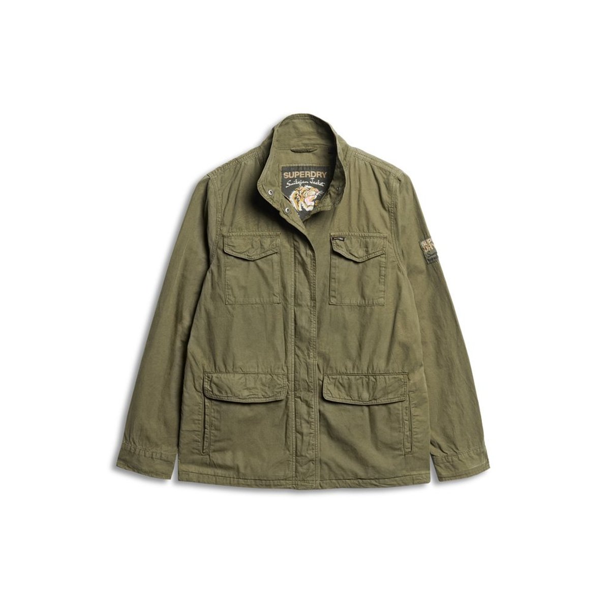Veste militaire fantaisie M65 kaki foncé, SUPERDRY