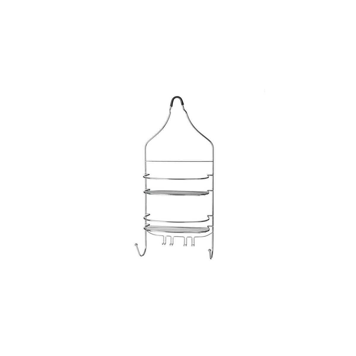 Étagère de Douche à Suspendre Double en Métal Chromé chrome/inox, WADIGA