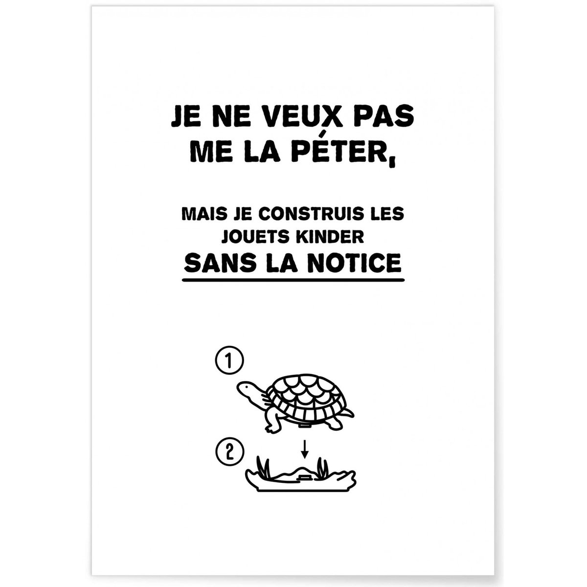 Affiche Kinder blanc, L'AFFICHERIE
