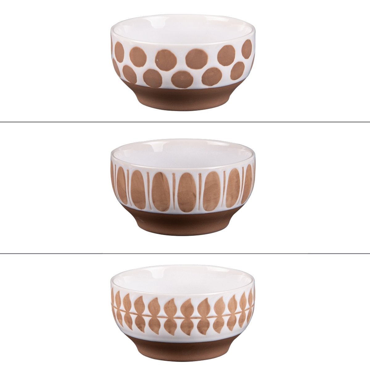 Coupelle Lindos 12 cm (lot de 3) - LINDOS marron, TABLE PASSION