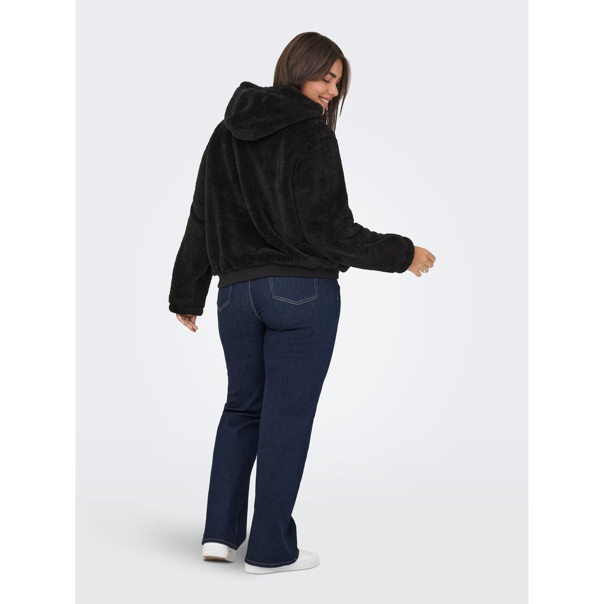 Manteau En Peluche black, ONLY CARMAKOMA