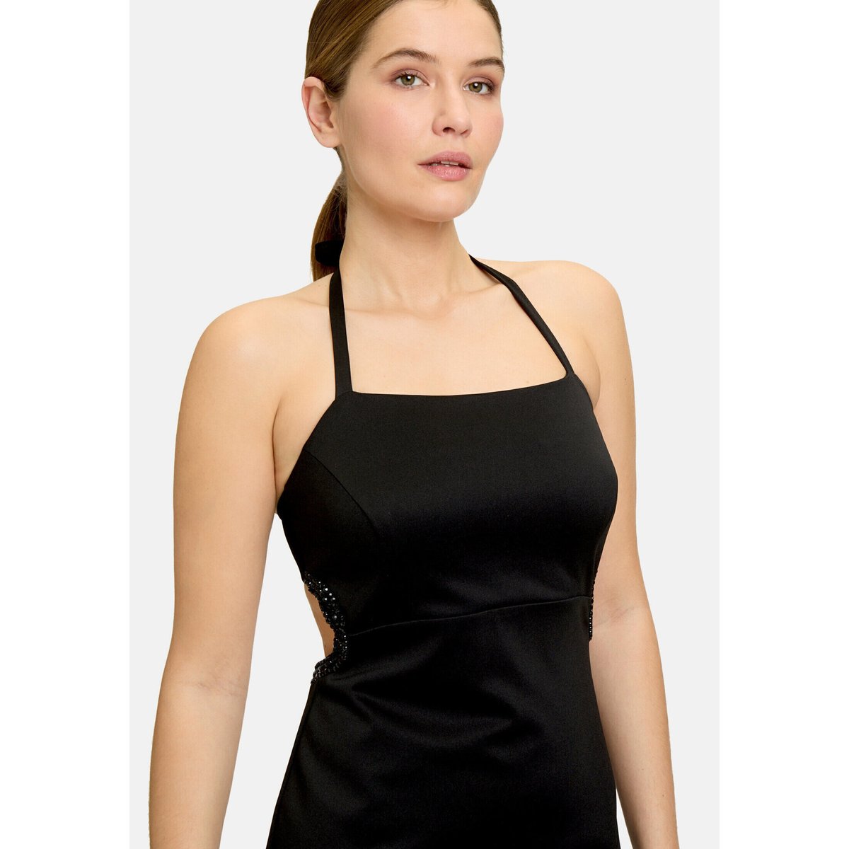Robe de soirée à découpes noir, VERA MONT
