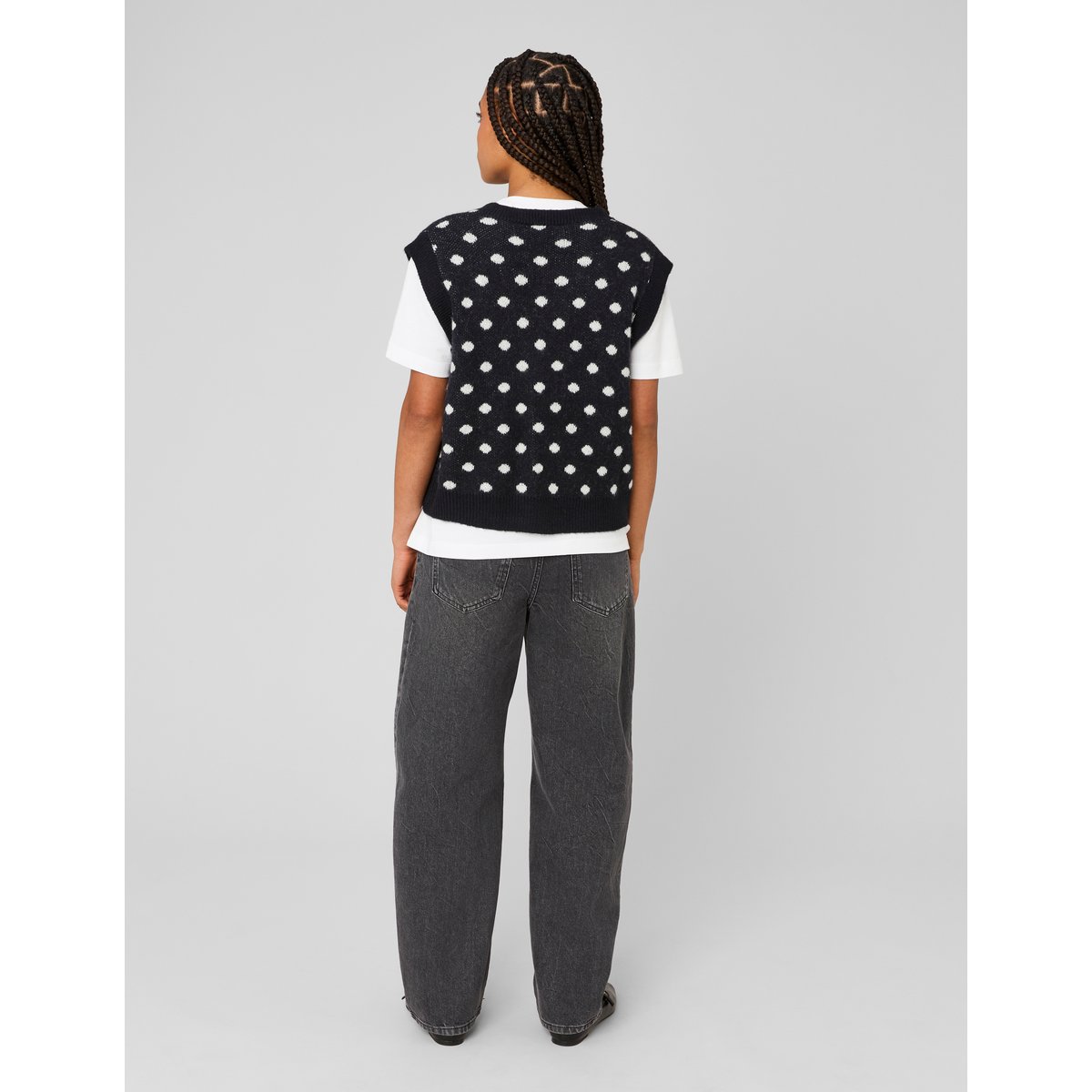 Gilet sans manches à nouette bleu foncé, BZB