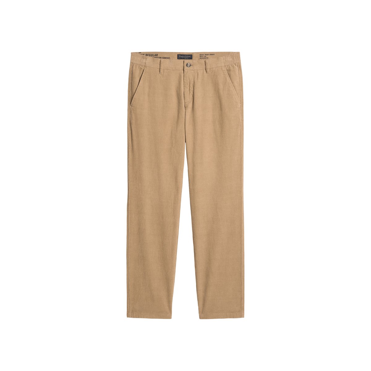 Pantalon en velours côtelé modèle Mads Jogger, coupe classique avec un effet de relief beige, MARC O'POLO