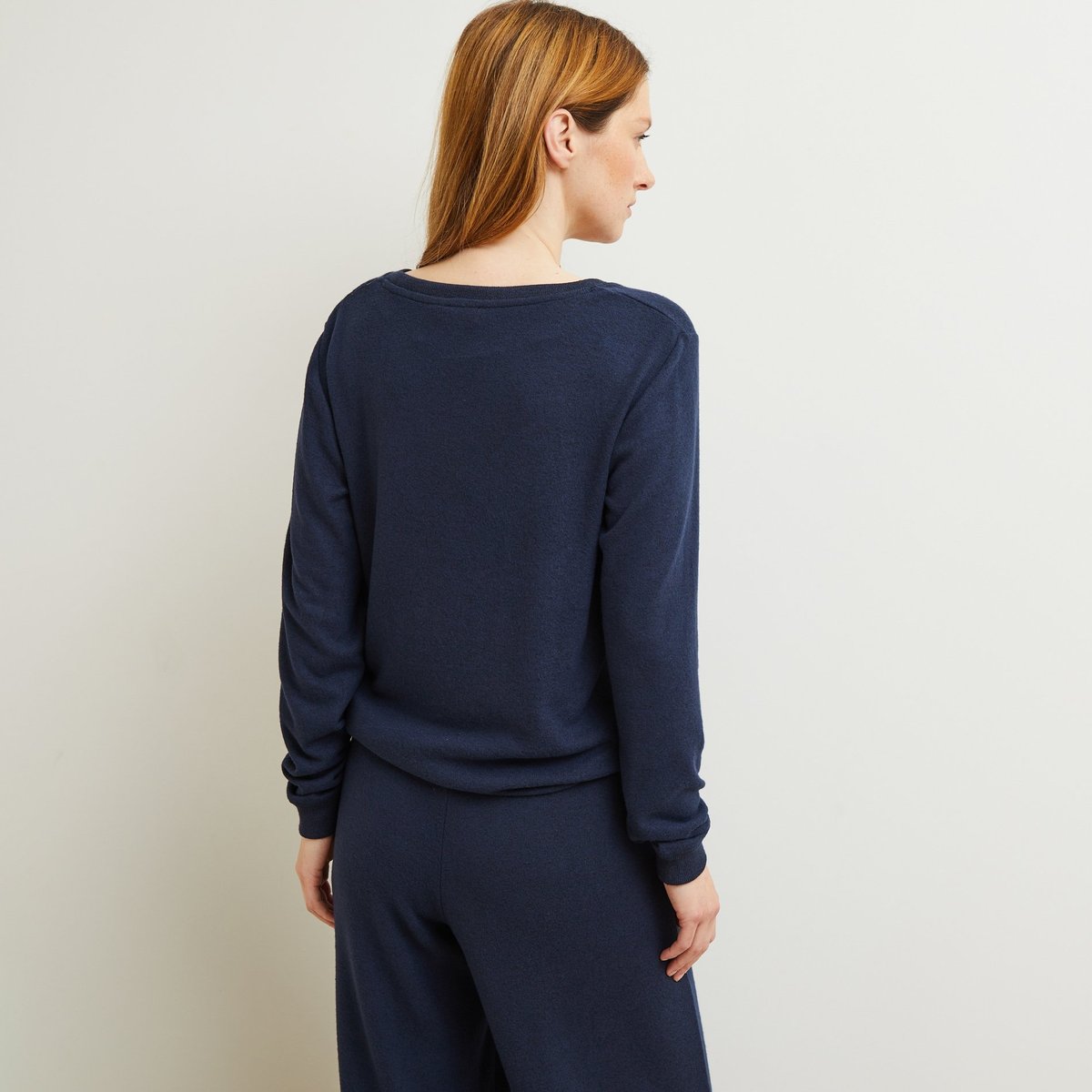 Pull col rond tout doux, certifié EcoVero marine, MONOPRIX KIDS