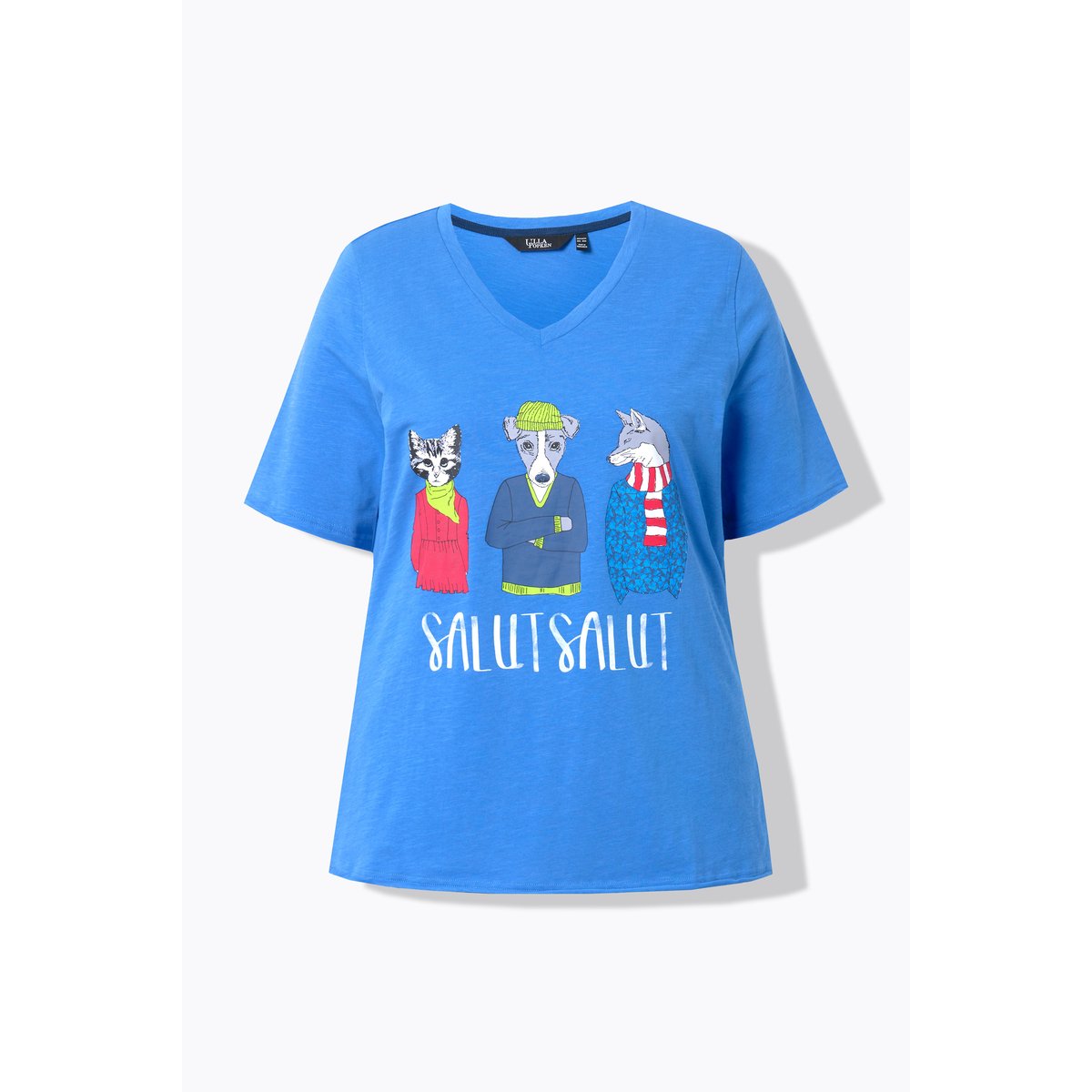 T-shirt, animaux bleu paon, ULLA POPKEN