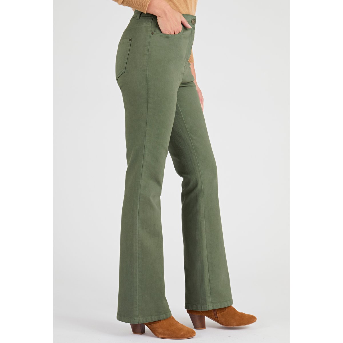 Jean flare vert kaki, DAMART