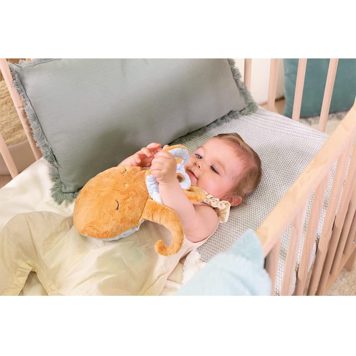 Peluche bouillotte chaud et froid Poulpe orange, KALOO
