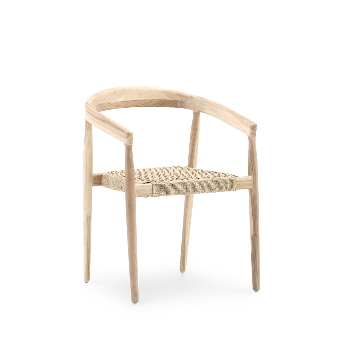 Chaise empilable, lot de 4, MODENA bois clair, DEFORA HOME