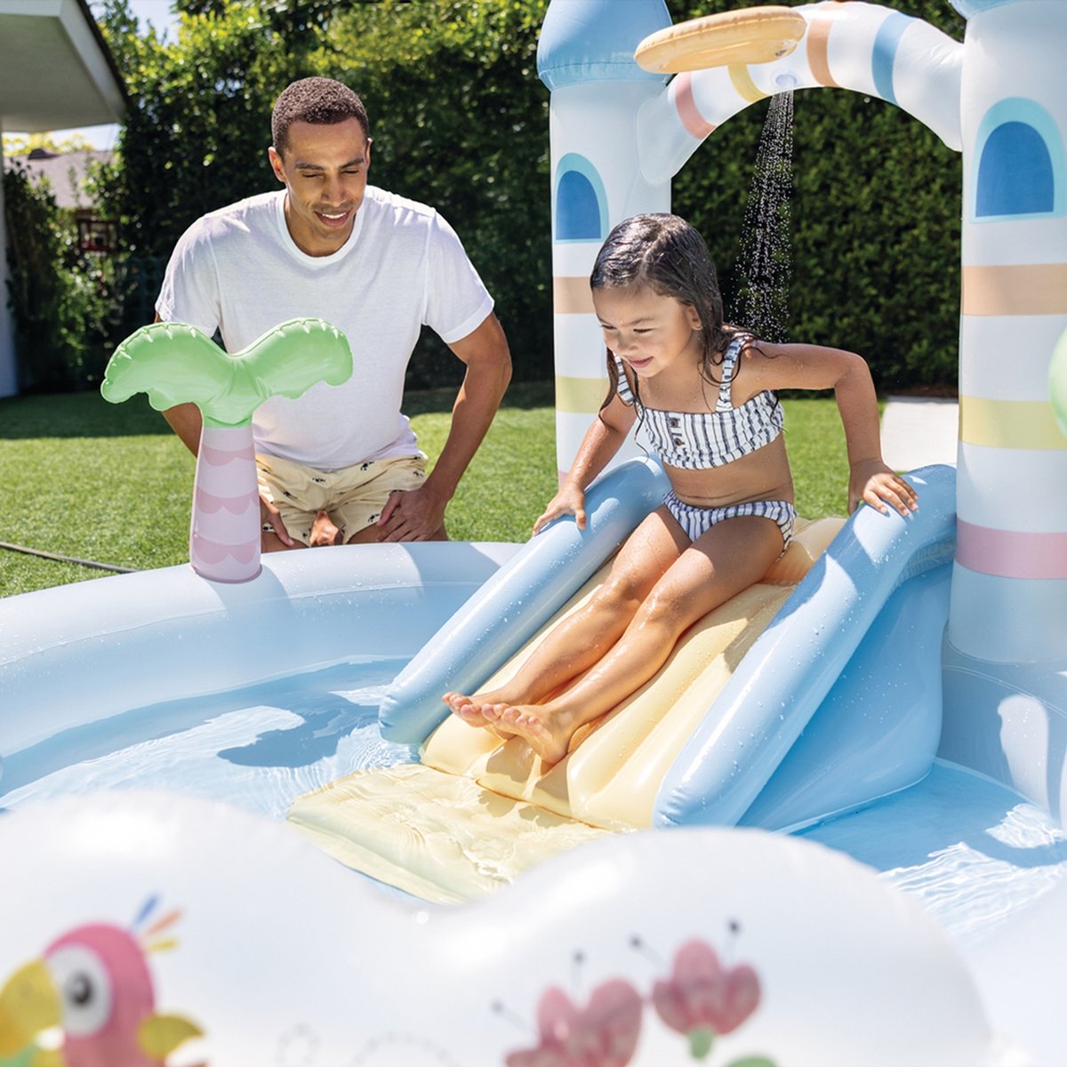 Aire de jeux chateau magique multicolore, INTEX