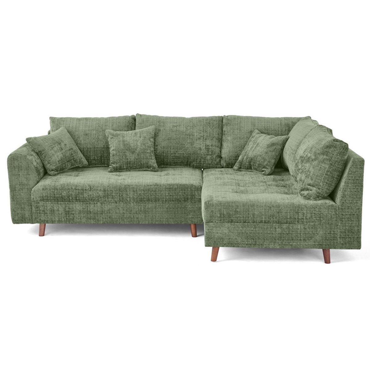 Canapé d'Angle droit 4 places - RUNE vert sauge, BEST MOBILIER