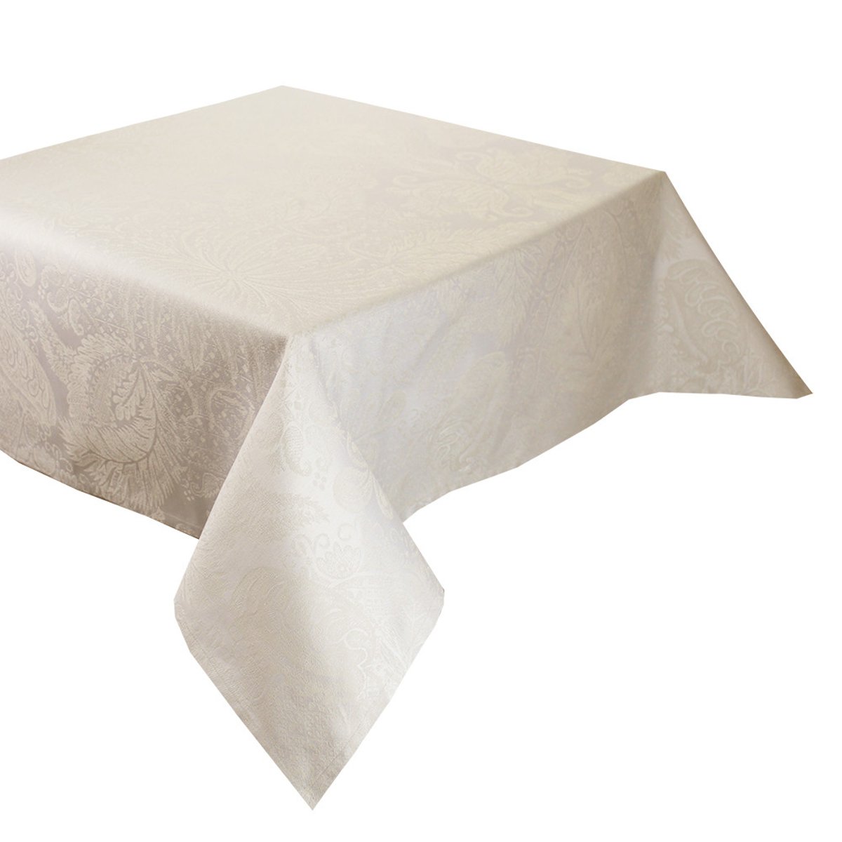 Nappe pur coton enduit MILLE ISAPHIRE parchemin, GARNIER THIEBAUT