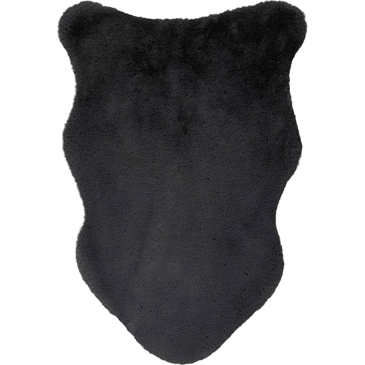 Tapis en polyester effet peau de mouton gris graphite profond, ARTE ESPINA