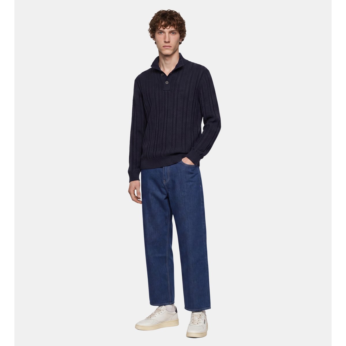 Pull en laine tabcam bleu marine, GALERIES LAFAYETTE