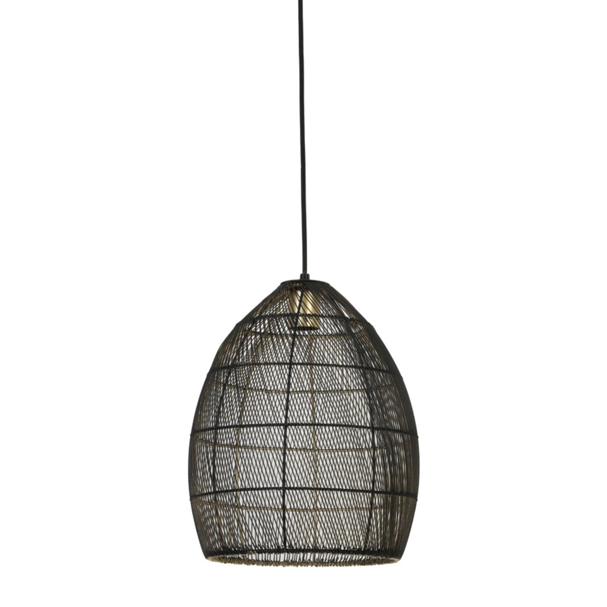 Lampe Suspendue Métal MEYA noir, LIGHT & LIVING 