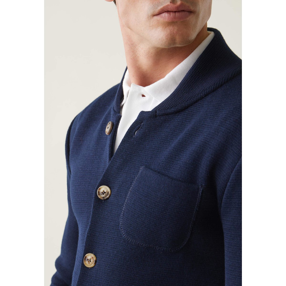 Gilet en maille Eloi marine, LE SLIP FRANCAIS