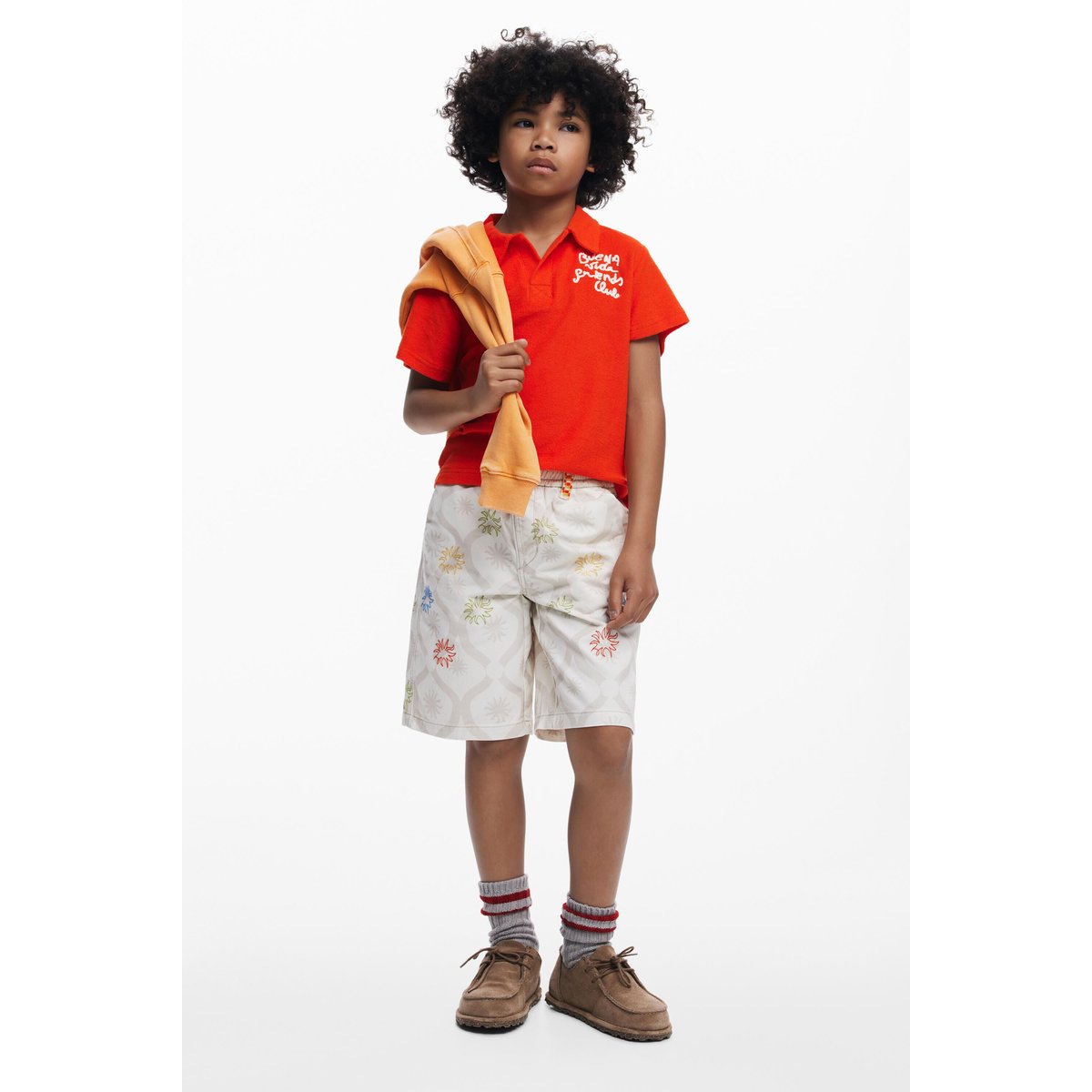 Polo bonne vie orange, DESIGUAL