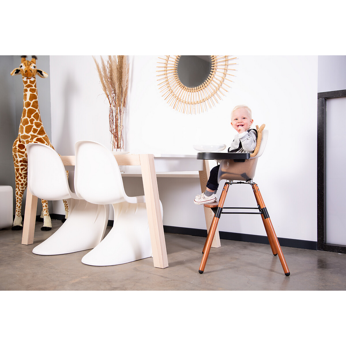 Coussin pour chaise haute evolu beige, CHILDHOME